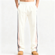 Cream Track Pants with Pink & Navy Stripes